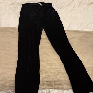 Reformation Luxe Black Velvet Trousers